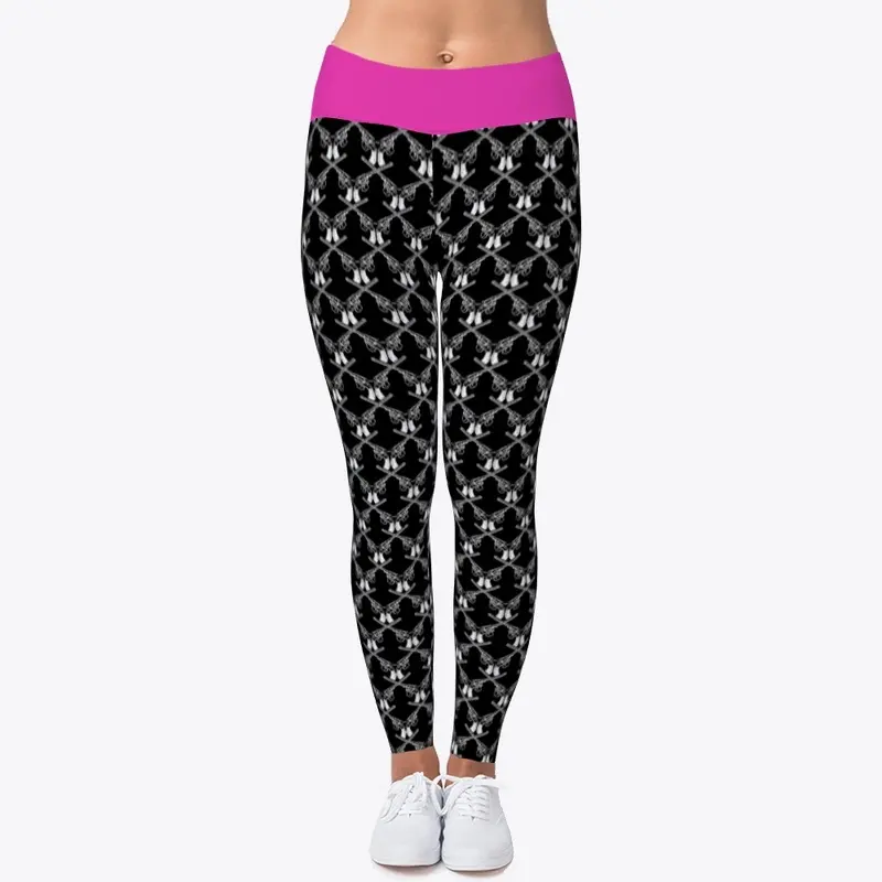 Pink/Black Dual Revolvers Leggings