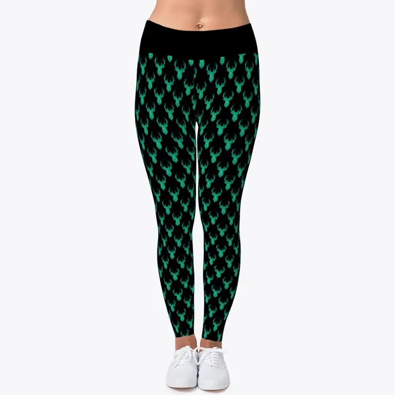 Mint Camo Deer Leggings