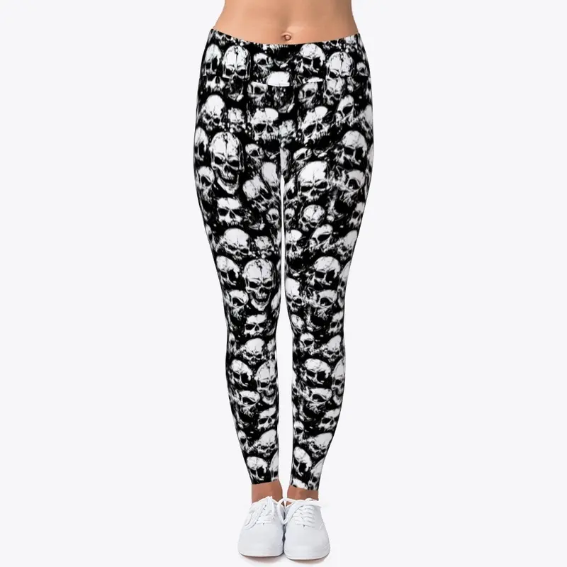 Black Skull Leggings